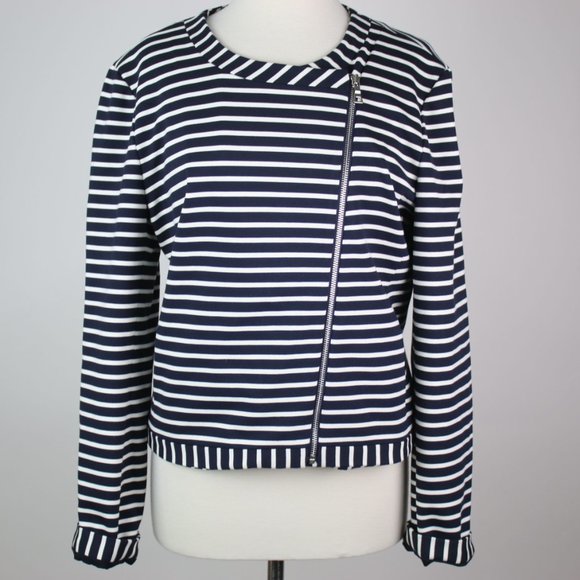 Ann Taylor Jackets & Blazers - ANN TAYLOR Asymmetrical Zip Moto Jacket LARGE
